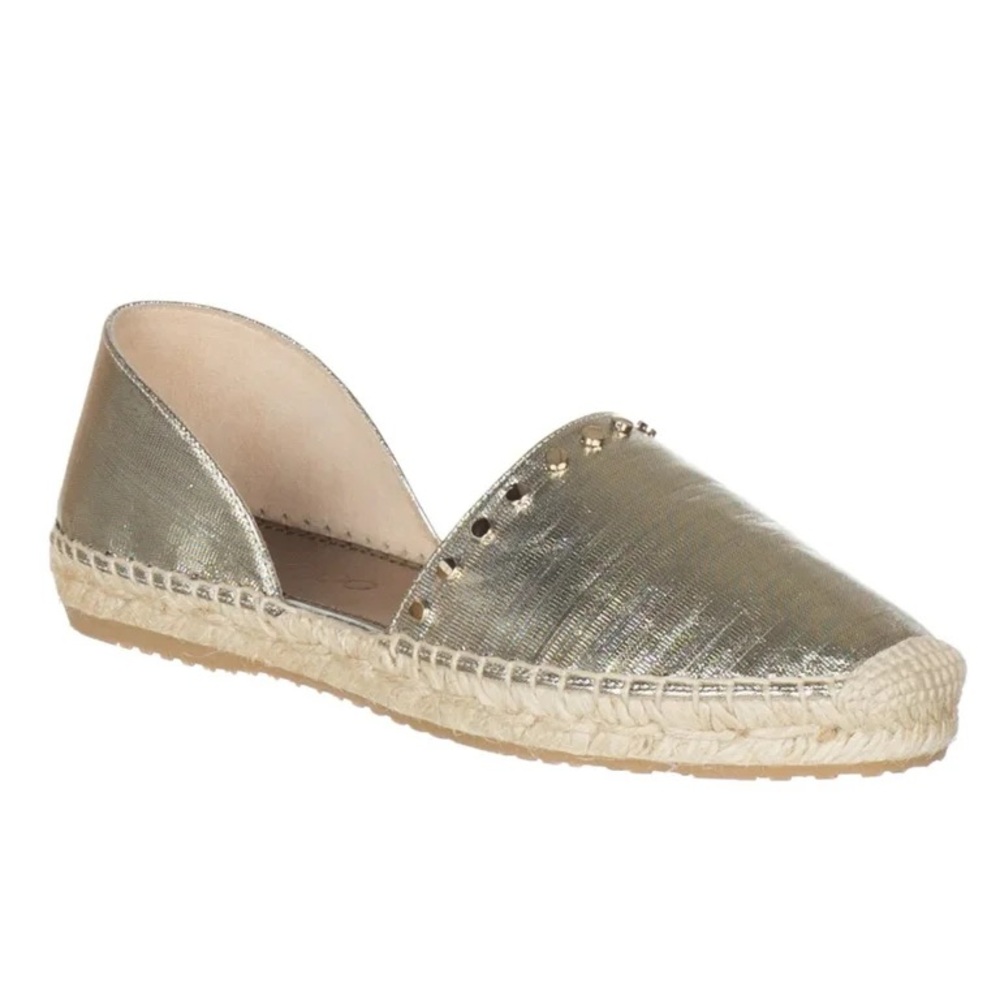 Jimmy Choo Dreya Espadrille Flat in Gold Lame